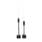 Black Aluminum Slim Candle Holder with Block Base Set
